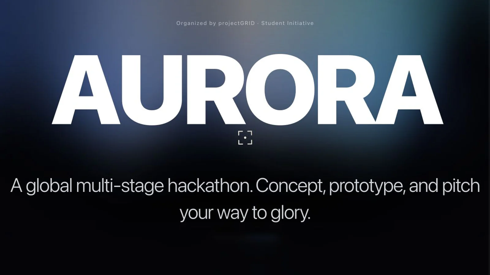 Capture of the official Aurora Global Hackathon website by Project GRID
